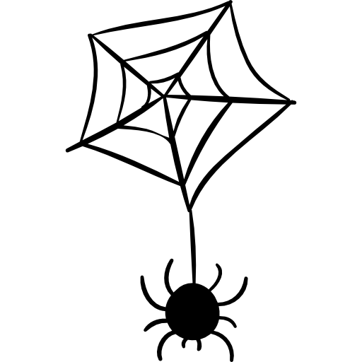araña Hand Drawn Black icono