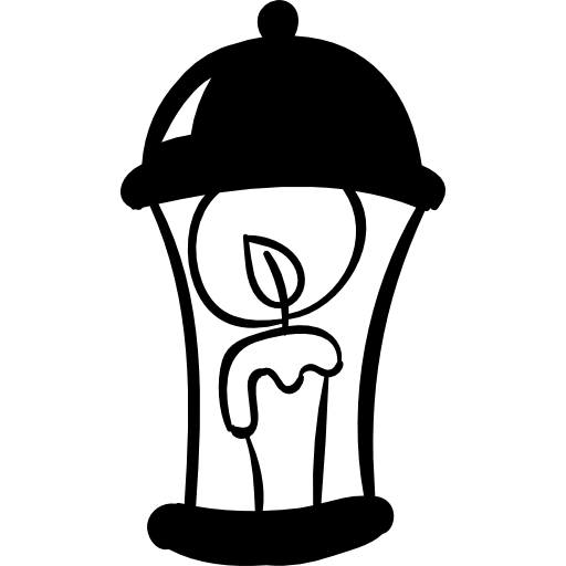 vela Hand Drawn Black icono