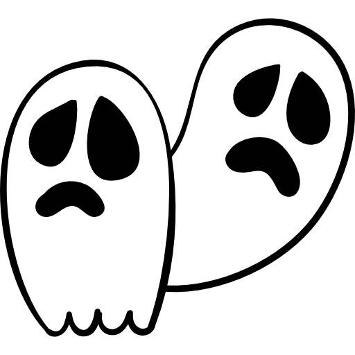 Ghosts Hand Drawn Black icon