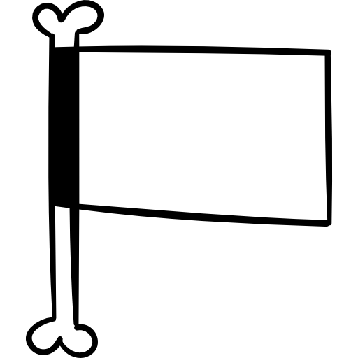 Flag Hand Drawn Black icon