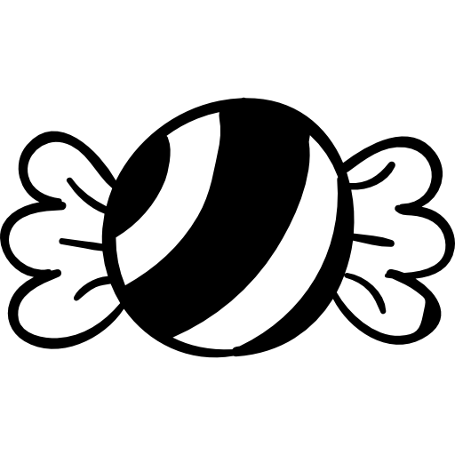 caramella Hand Drawn Black icona