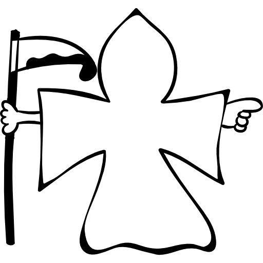 la muerte Hand Drawn Black icono
