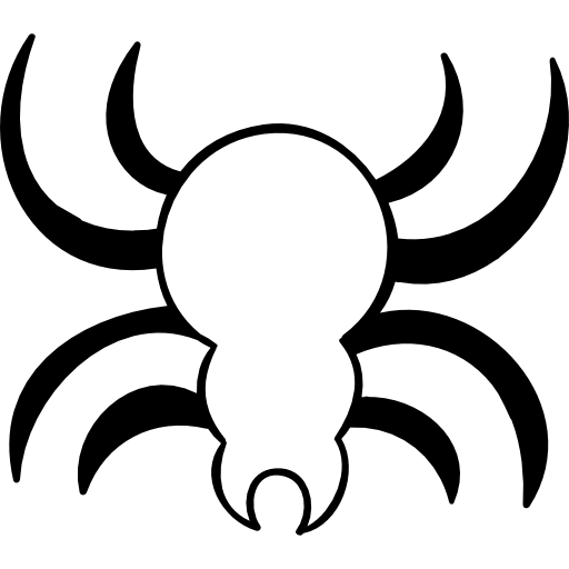 ragno Hand Drawn Black icona