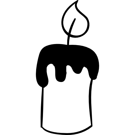 양초 Hand Drawn Black icon