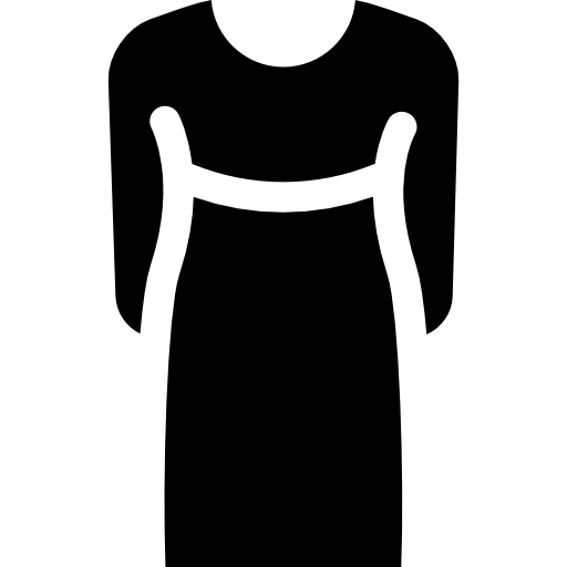 jurk met ronde hals  icoon