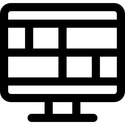 pantalla Basic Rounded Lineal icono