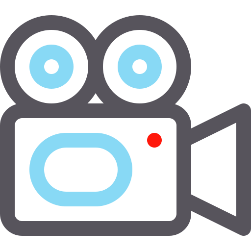 Video camera Basic Rounded Lineal Color icon