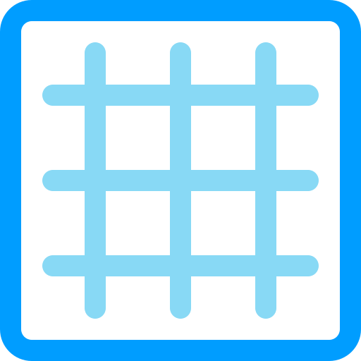 Grid Basic Rounded Lineal Color icon
