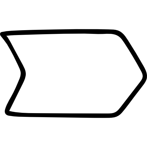lengüeta Hand Drawn Black icono