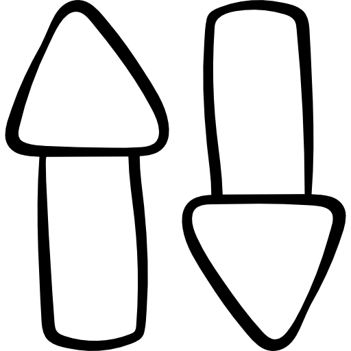 vertikal Hand Drawn Black icon