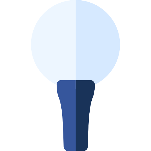 pelota de golf Basic Rounded Flat icono