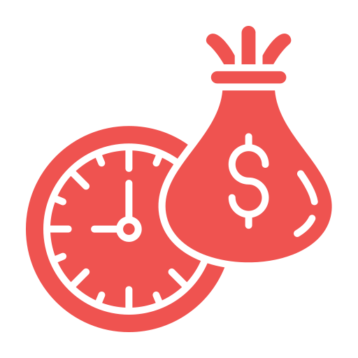Время - деньги Generic color fill иконка