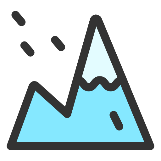 Ice mountain Generic color lineal-color icon