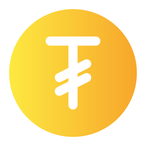tugrik-teken Generic gradient fill icoon