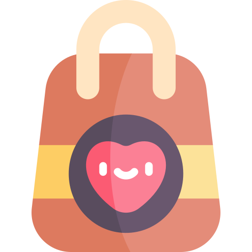 torba na zakupy Kawaii Flat ikona
