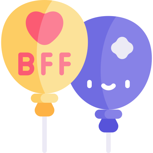 ballons Kawaii Flat icoon