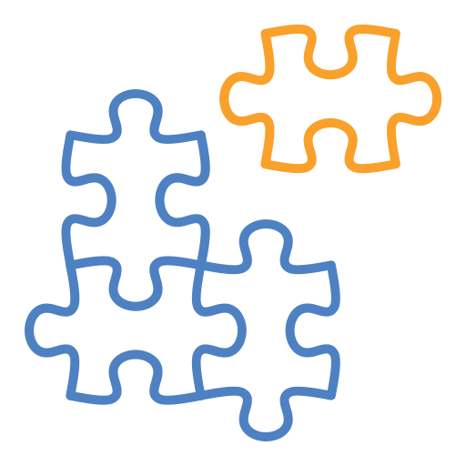 puzzle Generic color outline icona