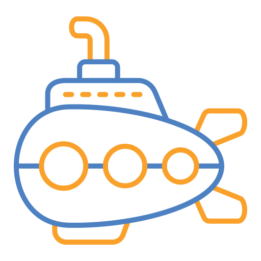 Submarine Generic color outline icon