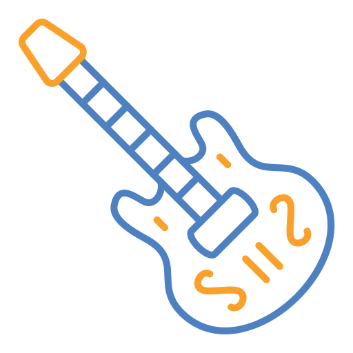 Electric guitar Generic color outline icon