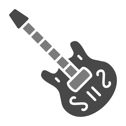 gitara elektryczna Generic color fill ikona