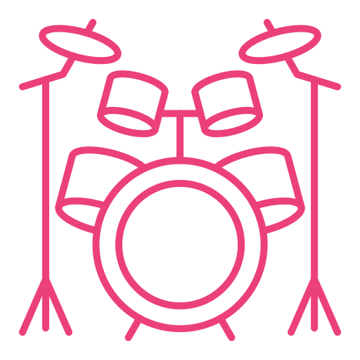 Drum Kit Generic color outline icon
