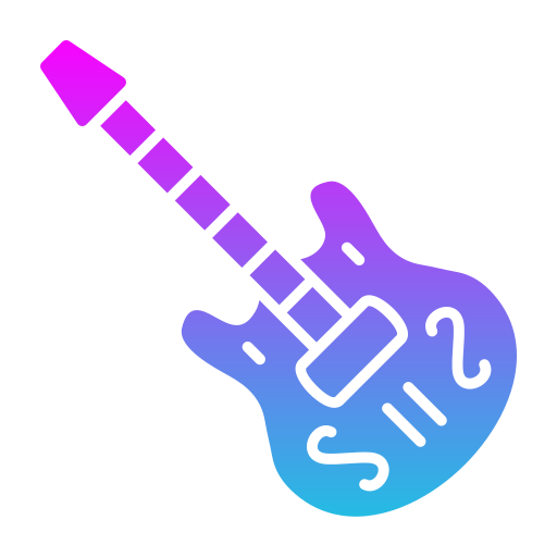 gitara elektryczna Generic gradient fill ikona