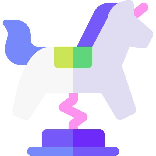 cavallo a dondolo Basic Rounded Flat icona