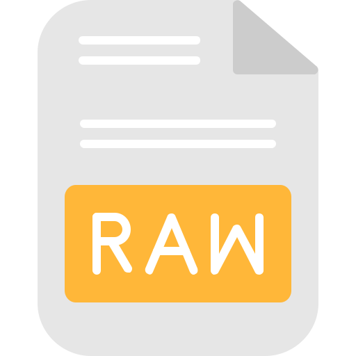 Raw format Generic color fill icon