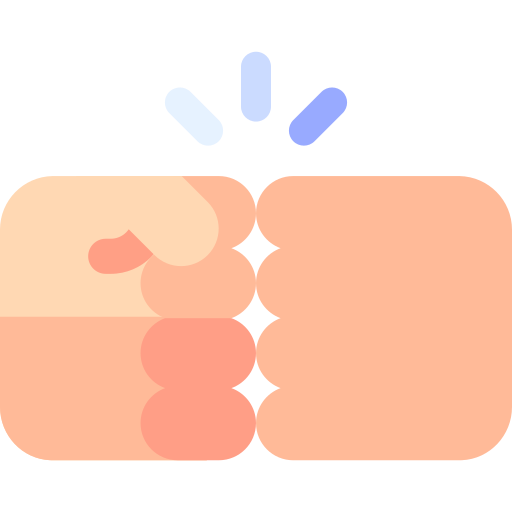 Fist bump Basic Rounded Flat icon