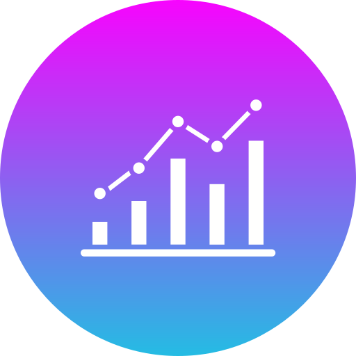Analytic Generic gradient fill icon