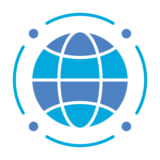 conexión global Generic color fill icono