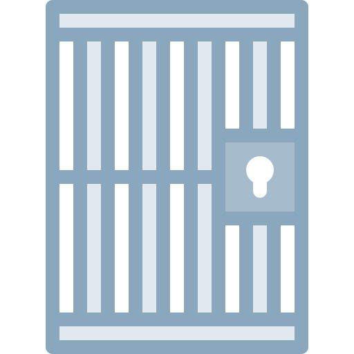 교도소 Detailed color Lineal color icon