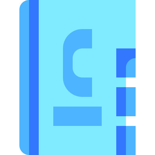 Phone book Basic Sheer Flat icon