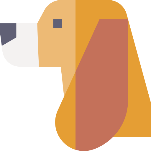 basset hound Basic Straight Flat Icône
