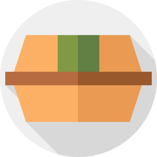 scatola per alimenti Flat Circular Flat icona