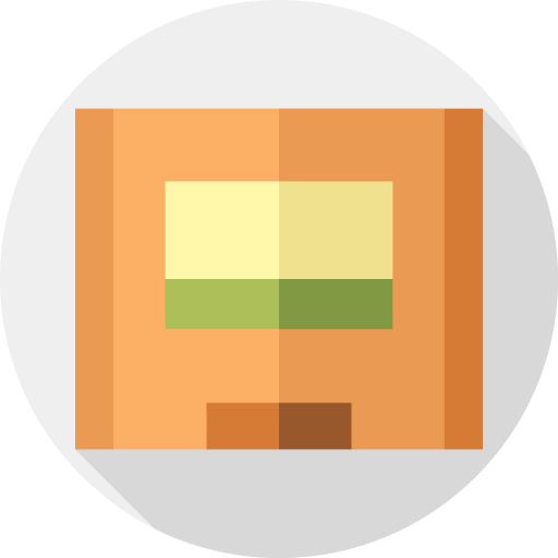 caja de regalo Flat Circular Flat icono