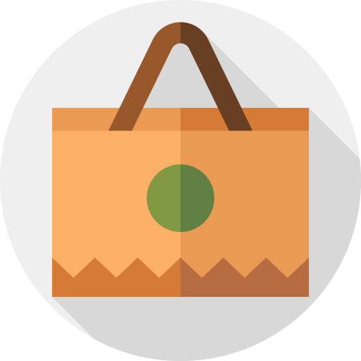 Paper bag Flat Circular Flat icon