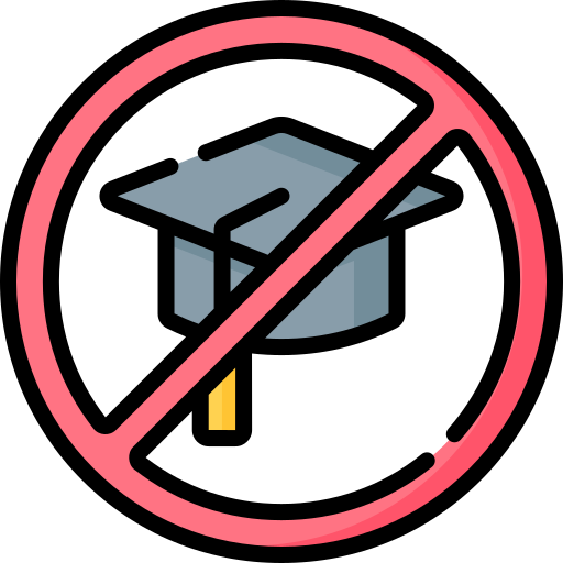 No education Special Lineal color icon