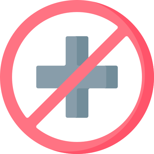 No medical insurance Special Flat icon