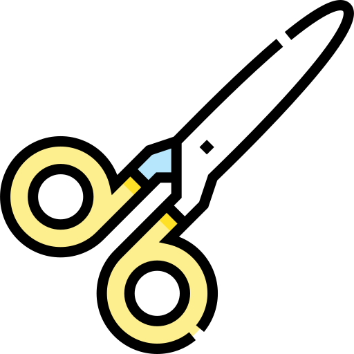 Ножницы Detailed Straight Lineal color иконка
