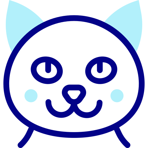 britse korthaar kat Detailed Mixed Lineal color icoon