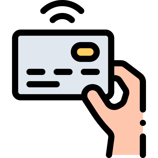 Contactless Detailed Rounded Lineal color icon