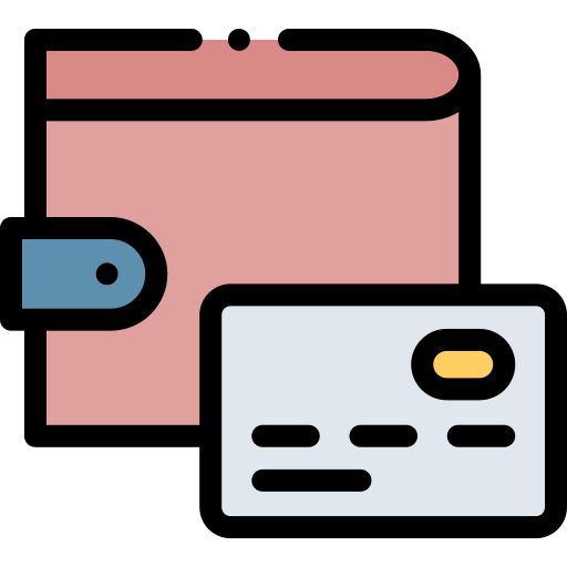 財布 Detailed Rounded Lineal color icon