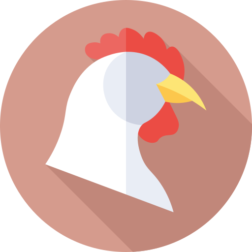 Chicken Flat Circular Flat icon