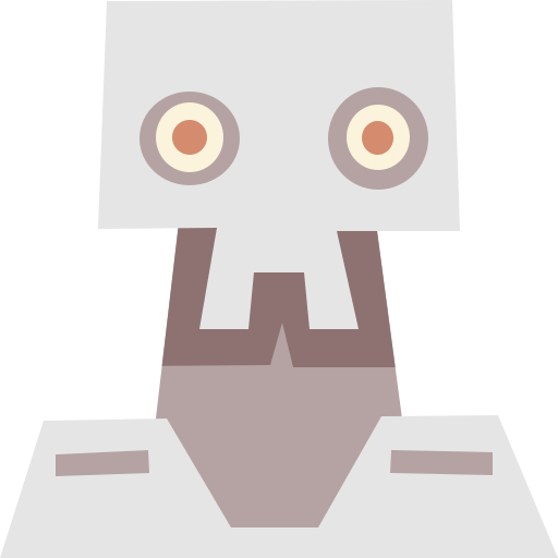 robot Cartoon Flat icona