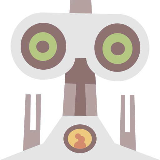 robot Cartoon Flat ikona