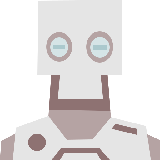 robot Cartoon Flat ikona
