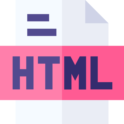html Basic Straight Flat icona