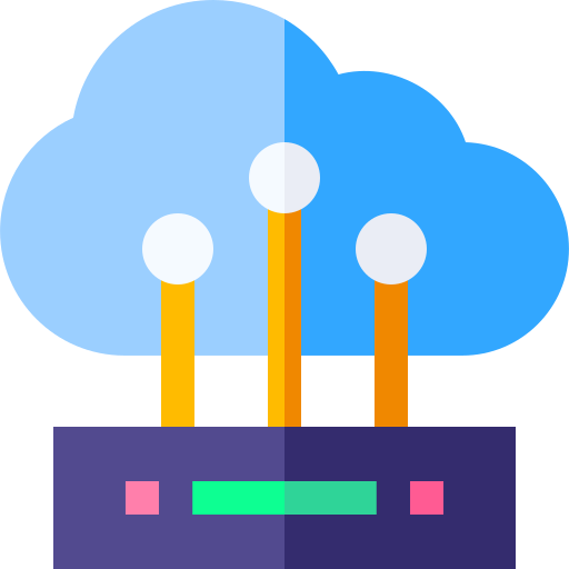 dati cloud Basic Straight Flat icona