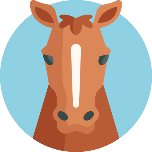 paard Detailed Flat Circular Flat icoon